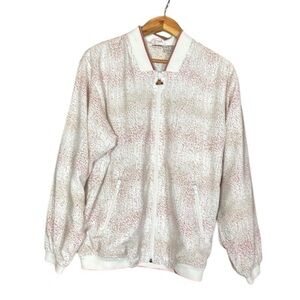 Ellesse bomber / track jacket with spatter print Size Medium